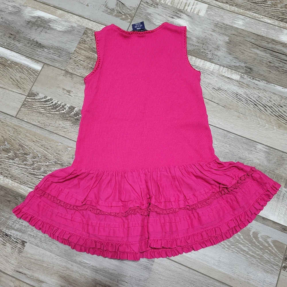 Baby Ralph Lauren Pink Ribbed Sleeveless Dress Size 18M